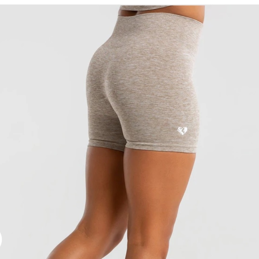 NEW! Women’s Best Move Seamless Shorts in Brown Grey Marl - Picture 3 of 10